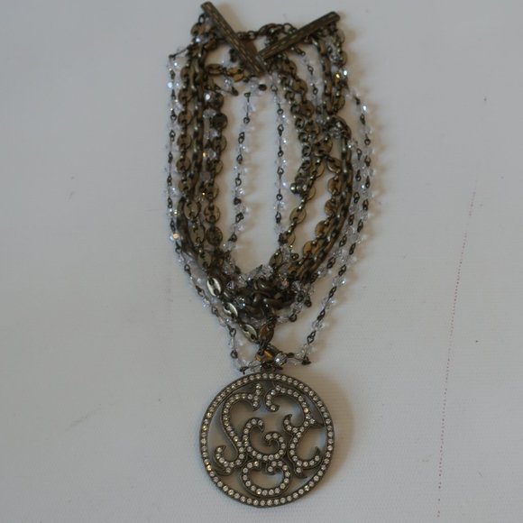 TOMMASSINI EMBELLISHED MEDALLION CHOKER NECKLACE * - Picture 2 of 8